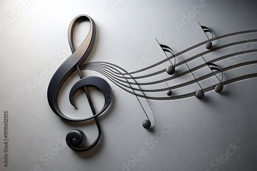 Music wave of musical notes