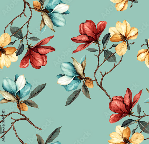 autumn leaves seamless pattern