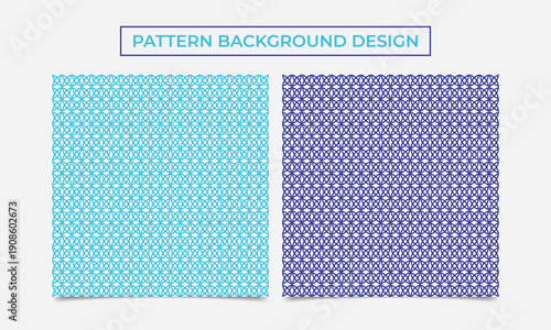 Seamless Geometric Pattern Background Design Set Featuring Intricate Blue and Navy Vector Textures for Modern Graphic, Web, and Print Projects