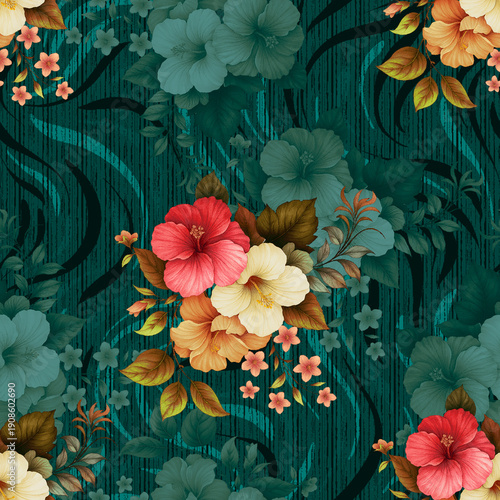 vintage background with flowers