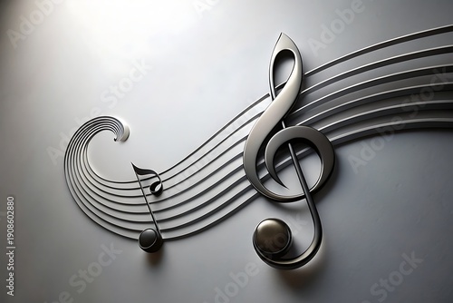Music wave of musical notes