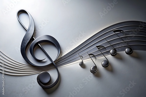 Music wave of musical notes