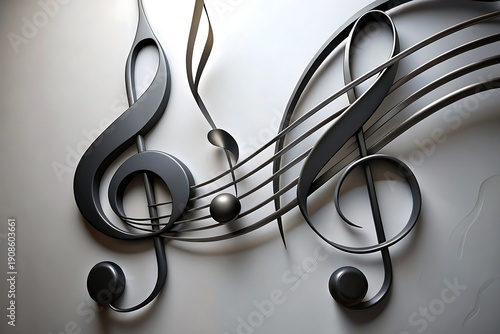 Music wave of musical notes