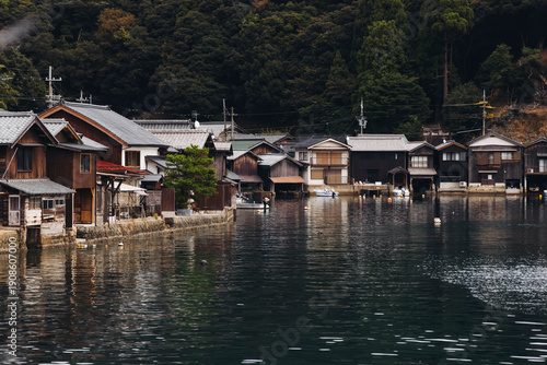 Tableau sur toile Ine Fishing Village, Kyoto prefecture, Japan, Ine-ura landscape coastal view, Fu