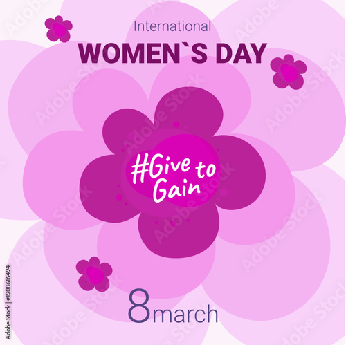 March 8. International Women's Day. The Pink Flower and the 2026 slogan 
