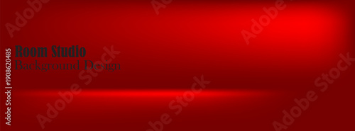 Abstract Red 3D room. Background eps 10
