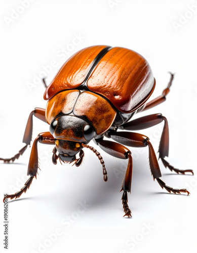 Bug on White Background, Small Insect Cut Out No Shadow