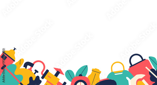 Creative Toolkit and Supplies Border