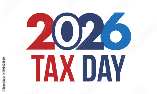 National Tax Day in the United States. Federal tax filing deadline. Day on which individual income tax returns must be submitted to the government. American patriotic poster. Vector illustration