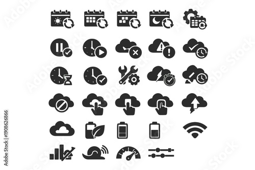 Blocked simple image slow not time backup vector next cellular schedule icon