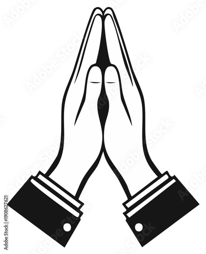 Hands in Prayer Position Representing Faith Hope and Supplication