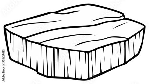 Cartoon Drawing of Iceberg, Melting Ice Formation, Glacier Cartoon