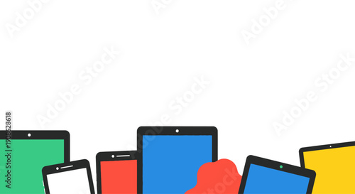 Collection of Diverse Digital Devices and Gadgets with Copy Space