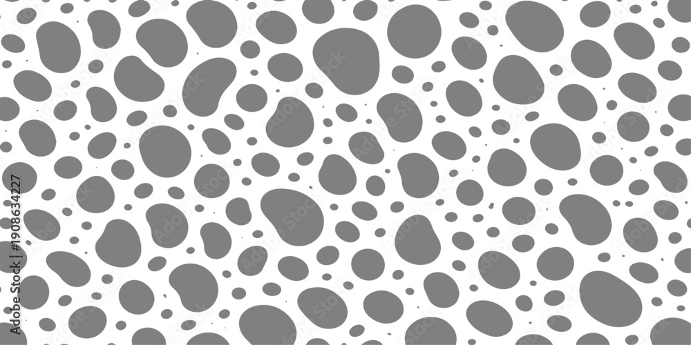 Fototapeta premium Seamless vector illustration of a black and white cat silhouette pattern for textile wallpaper and animal print design decoration