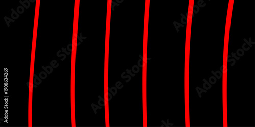 Dynamic abstract wallpaper featuring red and black silk waves and light ribbon stripes in a fluid motion vector illustration