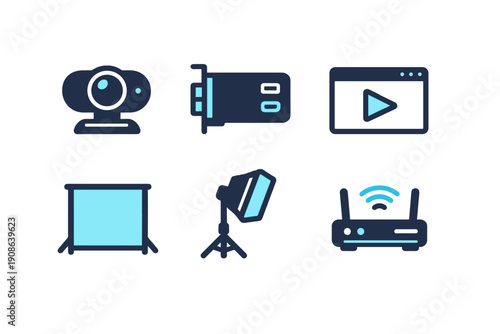 Image icon card no simple internet numbers streaming softbox vector letters background