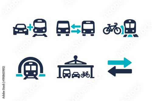 Simple plus metro icon transfer letters building no image bus scalable generation