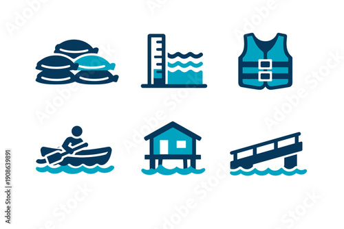 No white sandbags simple scalable background image icon life boat gauge generation