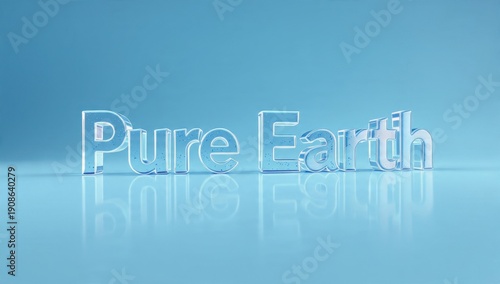 Pure Earth text on a blue background