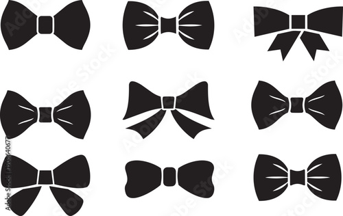 Elegant Bows Collection: A striking arrangement of intricately designed bowties, perfect for adding a touch of sophistication to any design or project. A simple design, that can show the beauty.