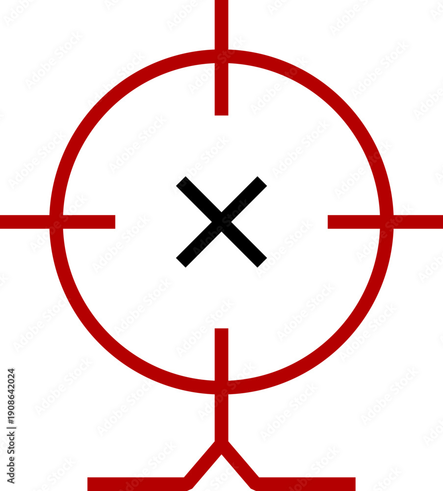 Obraz premium Target Crosshair Simple Icon