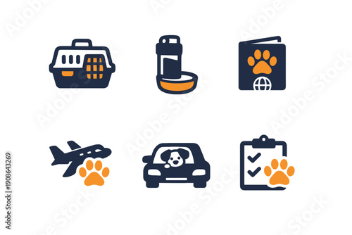 Box travel white ride document simple numbers icon bottle image vector pet