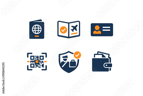 Scan id simple generation labels scalable document image frame vector page icon