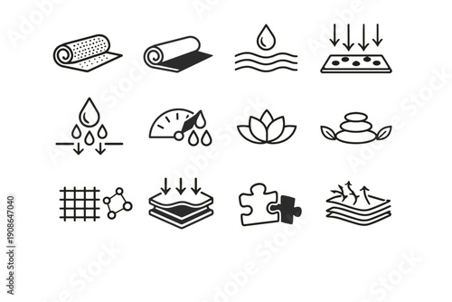 Simple material calm cue vector generation vs icon choice comparison image microfiber