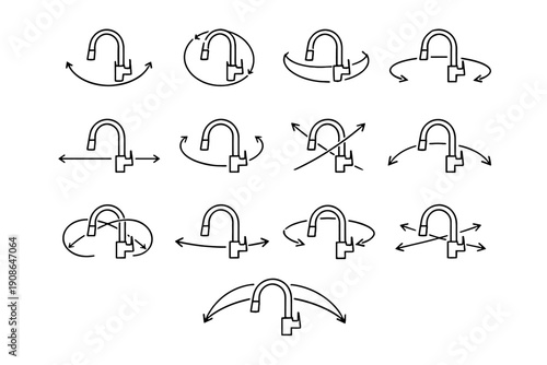 Arc maximum image swivel icon vector silhouette arrows full simple generation focus