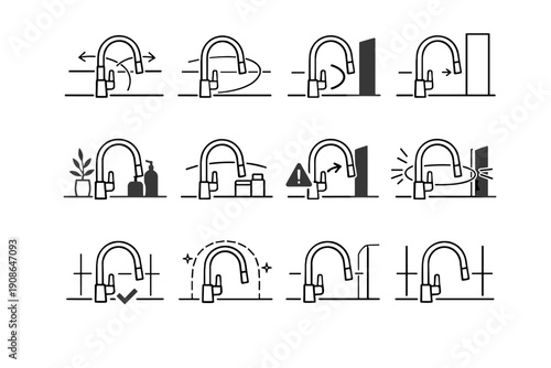 Safety image focus placement obstacle simple icon vector clearance avoidance logic generation