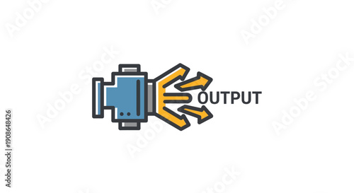 Electric plug with yellow prongs.