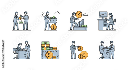 A calm professional working diligently at their desk, ideal for business and productivity themes.