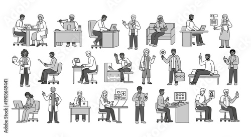 A dedicated professional immersed in work, ideal for business themes and productivity content.