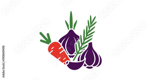 Fresh vegetables on white background.