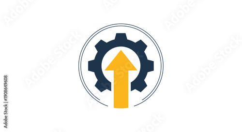 Gear with yellow arrow icon.