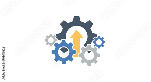 Gears Mechanism Industrial Technology Concept.