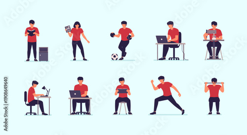 A dedicated individual immersed in work, ideal for illustrating productivity and focus in professional settings.