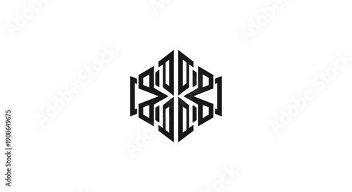 Geometric Monogram Logo Design Element.