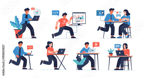 A cheerful businessman in motion, symbolizing ambition and progress, perfect for motivational content.