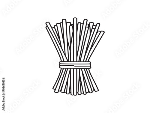 Meadow trees bundle line art vector with a light and airy beautiful feel