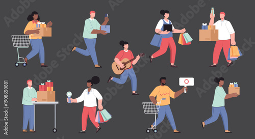 A calm professional works diligently at his desk, surrounded by boxes, ideal for business and productivity themes.