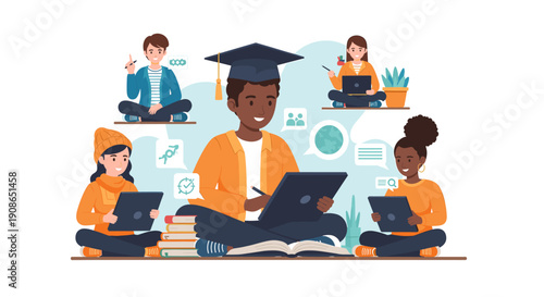 A calm individual sits cross-legged, evoking tranquility and mindfulness, perfect for wellness content.