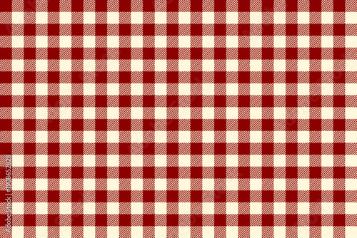 red and white checkered tablecloth