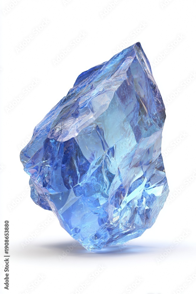 Fototapeta premium Icy abstract gemstone element for luxury design.