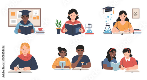 A calm and focused woman writing in her notebook, perfect for educational or personal development content.