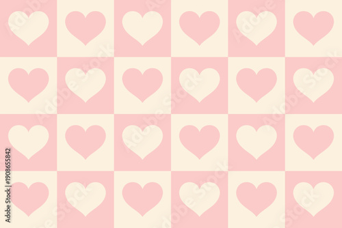 Wallpaper Mural Neutral romantic hearts pattern background texture Torontodigital.ca