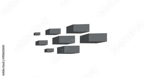 Group of gray rectangular blocks.