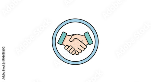 Handshake Icon Symbolizing Partnership Agreement.