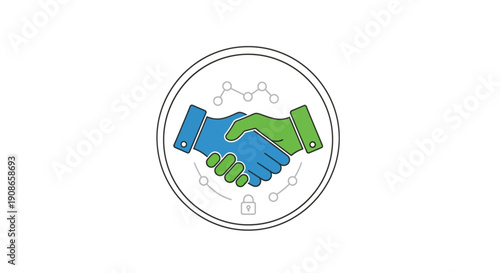 Handshake Partnership Agreement Illustration Icon.
