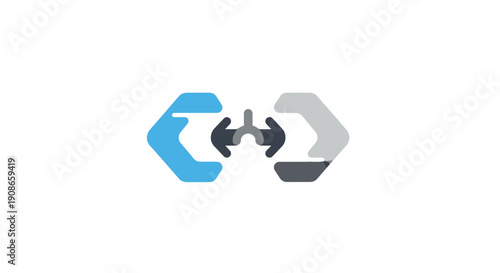 Interconnected Hexagons with Puzzle Piece Center.